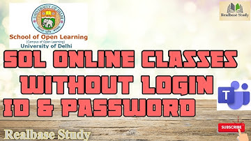 SOL online classes without login ID & PASSWORD | SOL | Microsoft team APP
