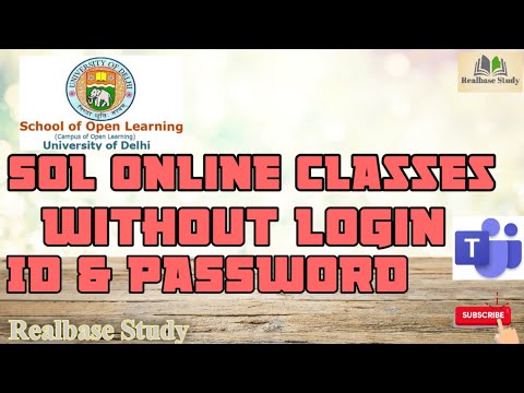 SOL online classes without login ID & PASSWORD | SOL | Microsoft team APP