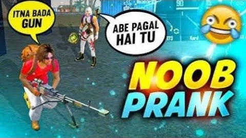 Noob prank with random players in the CS rank of free Fire.....