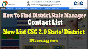 How To Find New District Manager Contact Details For CSC 2.0.