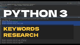 Python Keyword Research Project