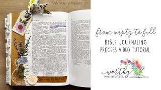 Empty to Full Bible Journaling Process Video