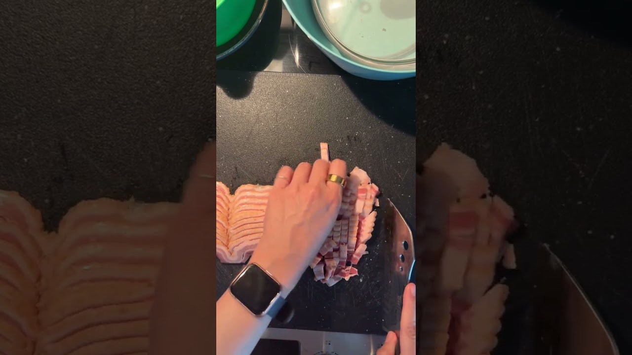 #happy #food#chopped#bacon#cooking 