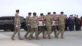 Trump Dons Baseball Hat As He Joins Families For The Return Of Soldiers Killed In The Middle East