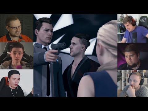 Видео: "Реакции Летсплейщиков" на Тест Камски из Detroit: Become Human