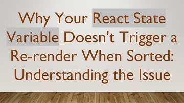 Why Your React State Variable Doesn