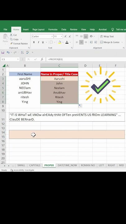 excel-function-to-convert-text-to-proper-case-excel-youtubeshorts