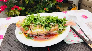 清蒸波立魚/ Steamed sea bream fish  with homemade soy sauce