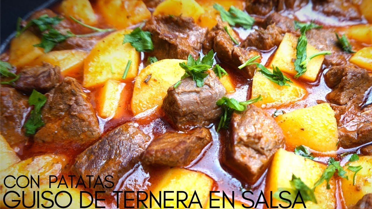 Guiso de ternera en salsa con patatas
