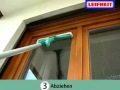 Leifheit 51320, 3in1 Fensterwischer, Einwischer   Abzieher, Breite: 33cm