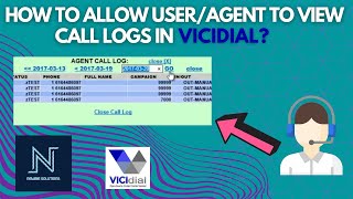 HOW TO ALLOW USER/AGENT TO VIEW CALL LOGS IN VICIDIAL? | TUTORIAL GUIDE