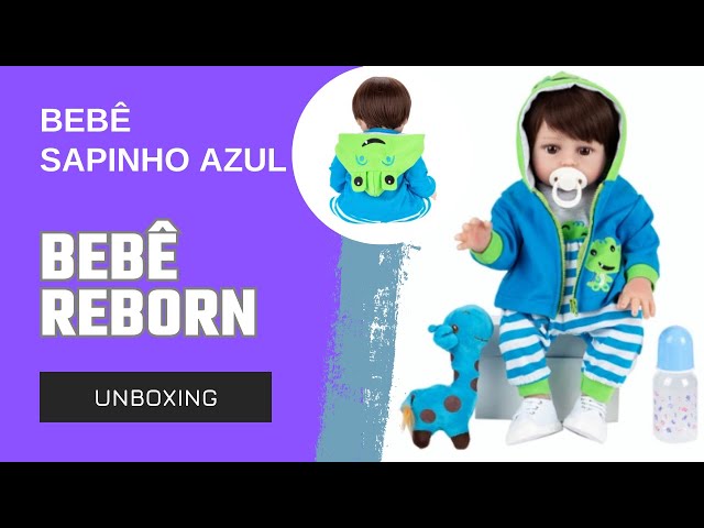 BEBÊ REBORN REALISTA ELEFANTINHO AZUL - Brastoy 