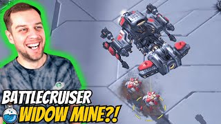 Crazy Terran Battlecruiser Widow Mine RUSH! | Marine Medivac to Grandmaster #12 StarCraft 2