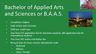 Webinar: Bachelor of Applied Arts and Sciences (B.A.A.S.) Financial Aid & Admissions Overview