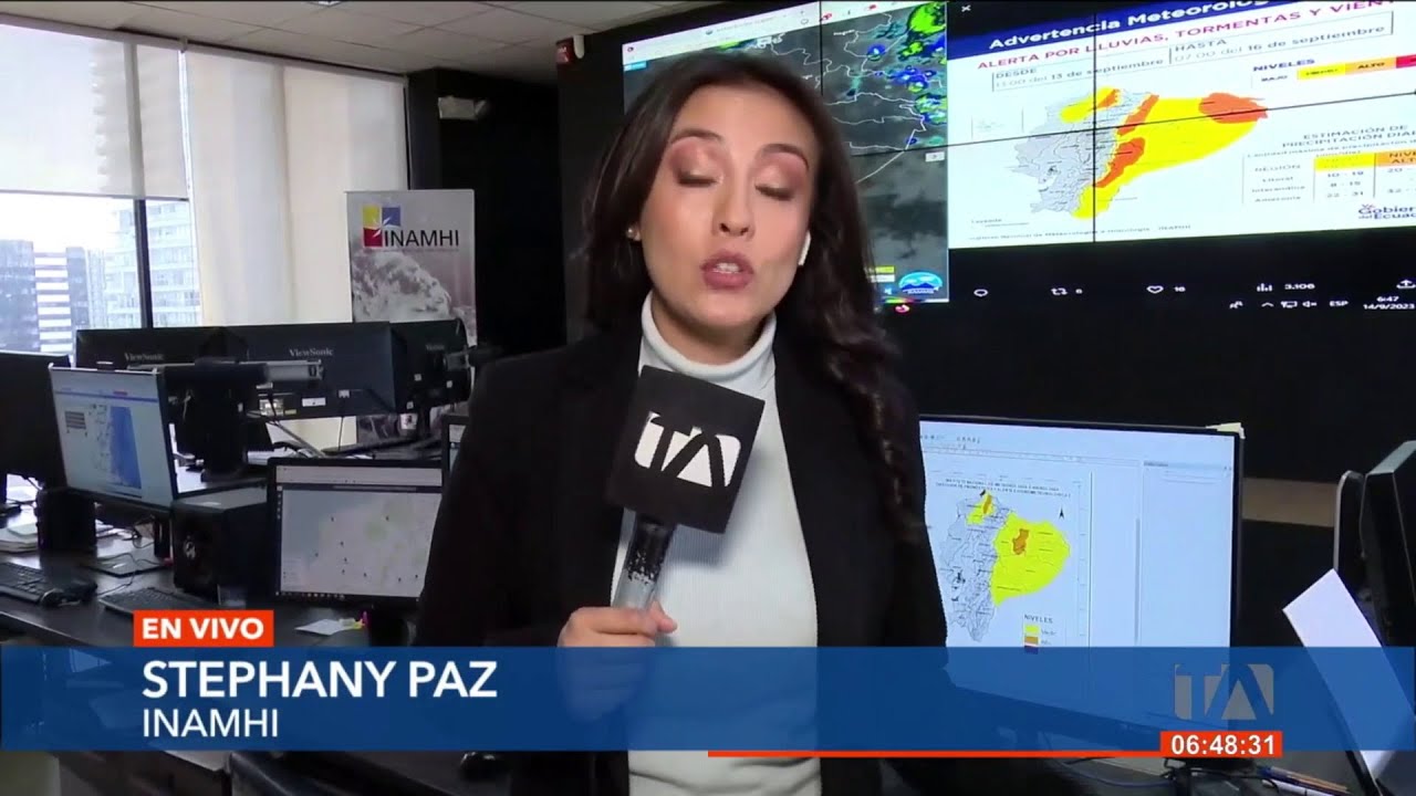 Inamhi alerta sobre lluvias y tormentas en Ecuador este 7 de octubre