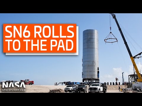 SpaceX Boca Chica - Starship SN6 rolls to the pad to be proofed, fired, and flown