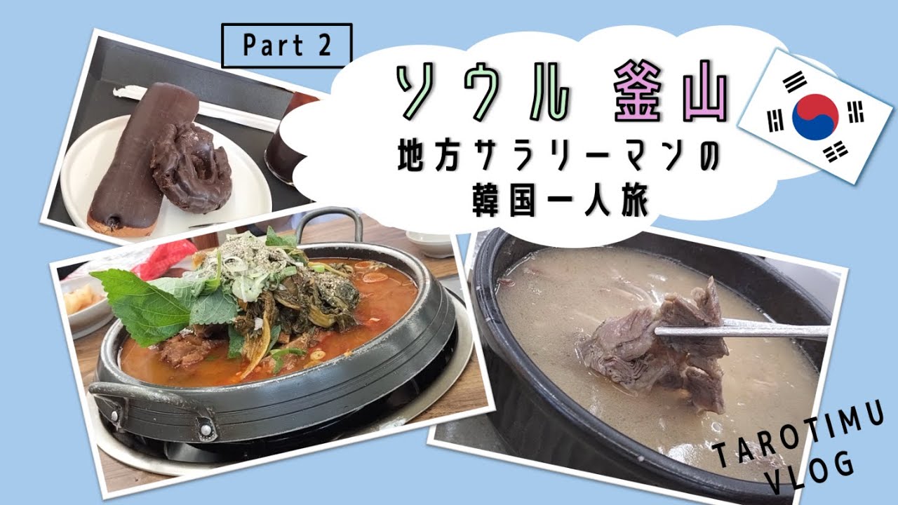【Part2】韓国旅行ソウル、釜山 #ソルロンタン #カムジャタン #韓国旅行 #ホンデ #韓国料理 - YouTube