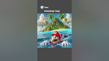 Mario Can’t swim 💀🏝️ #mario #memes #ai #chatgpt #aistory #shorts