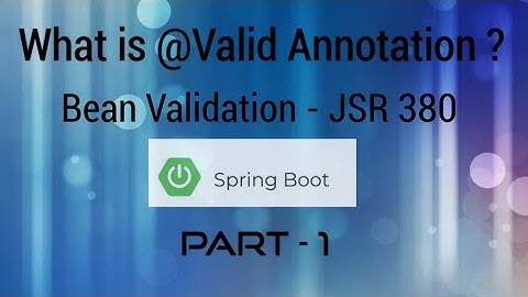13. What is @Valid Annotation | Bean Validation | JSR - 380 | Spring Boot | Tamil | MDP Tech
