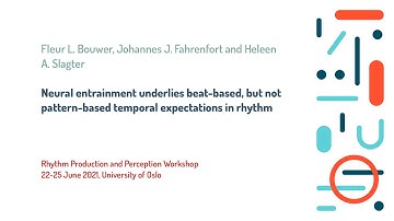 RPPW 2021: Neural entrainment underlies beat-based, but ... expectations in rhythm (Bouwer et al.)