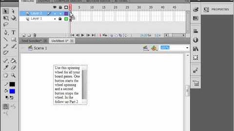 Flash CS5 Tutorial 53 Scrolling Text