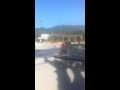 Skateboarder falls funny!!