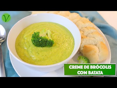 Vídeo: Sopa De Creme De Batata Magra Com Brócolis