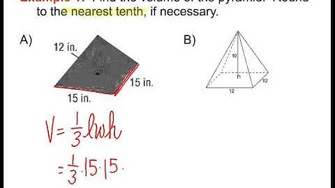 10-3 Volume of Pyramids and Cones