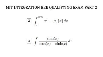 Solving MIT Integration BEE Qualifying Exam 2022 (Part 2)