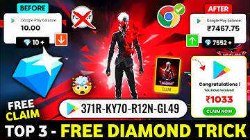 Top 3 - Free Diamond App 2025 | Free Diamond In Free Fire | Free Me Diamond Kaise Le 
