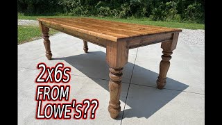 Building Furniture with Pine Construction Lumber? || DIY 2x6 Table Build