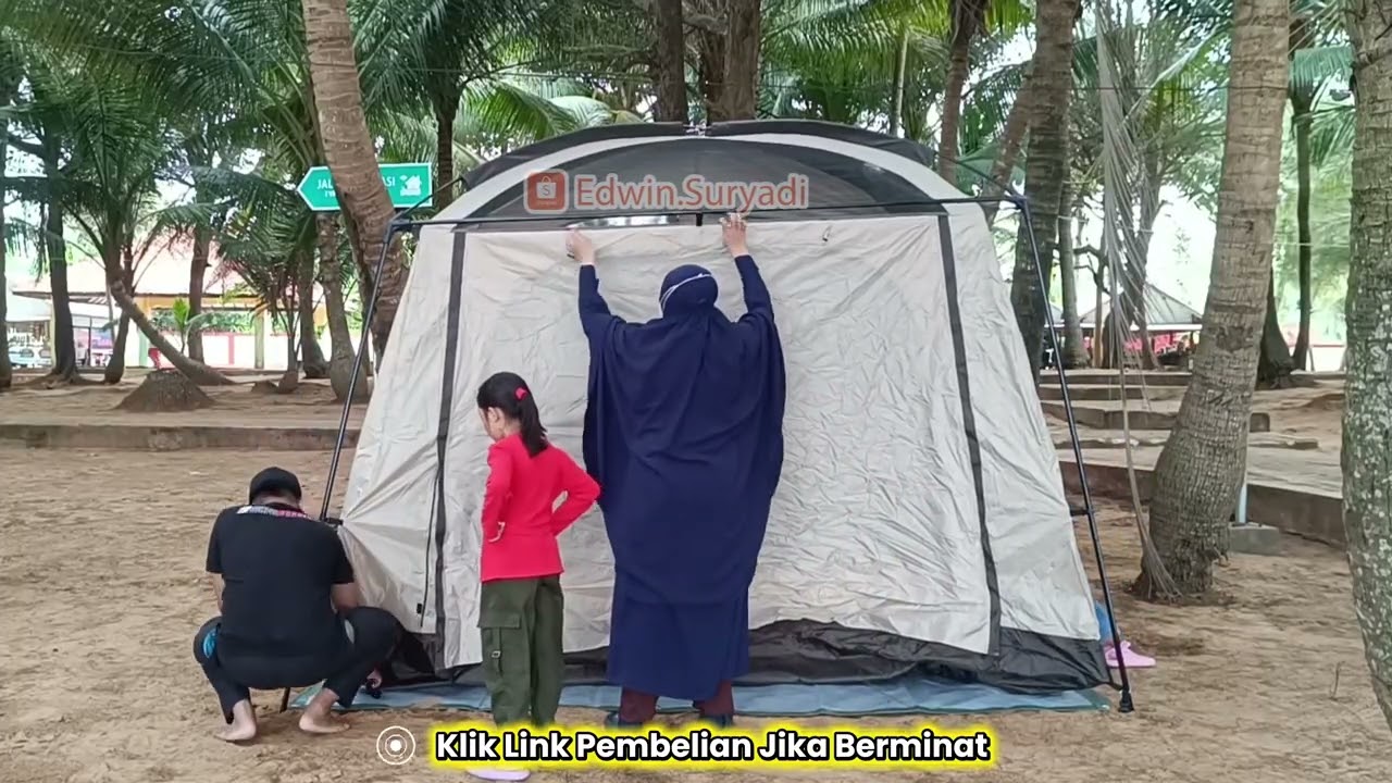 How to Set Up an Alltrek Tentastic Pro Large Tent on Slopeng Beach