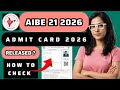 aibe 21 admit card 2026 | all india bar examination 21 admit card 2026 