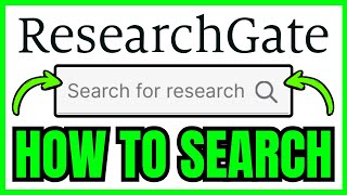 How To SEARCH On ResearchGate (QUICK & EASY) 2026