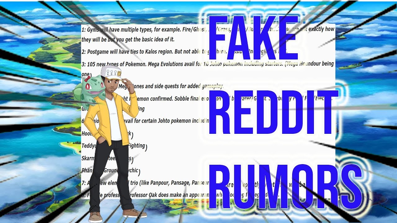 Pokemon Sword And Shield Rumors More Reddit Rumors Youtube