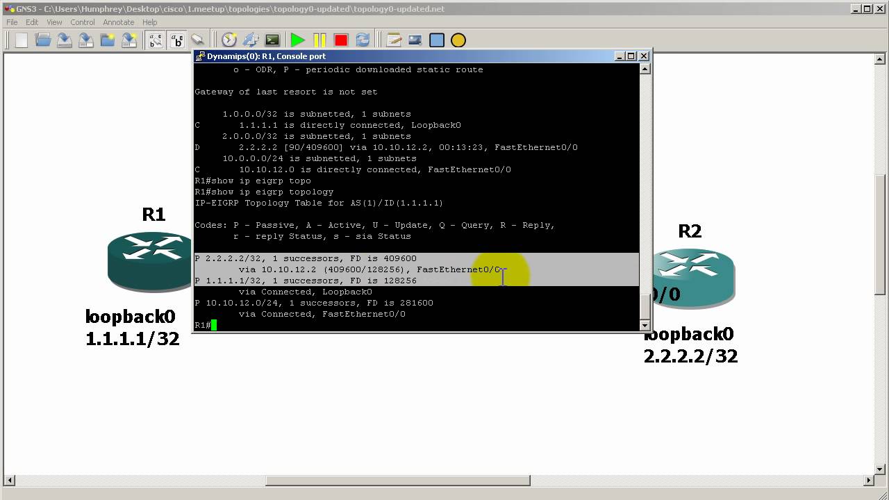 RouterGods - EIGRP Feasible and Advertised distance