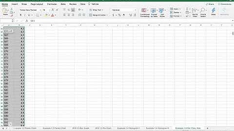 Example 1.6: Making a Relative Frequency Histogram on Excel