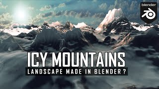 Full Blender Concept Art   Icy Landscape Environment Time Lapse Blender Cycles Guide
