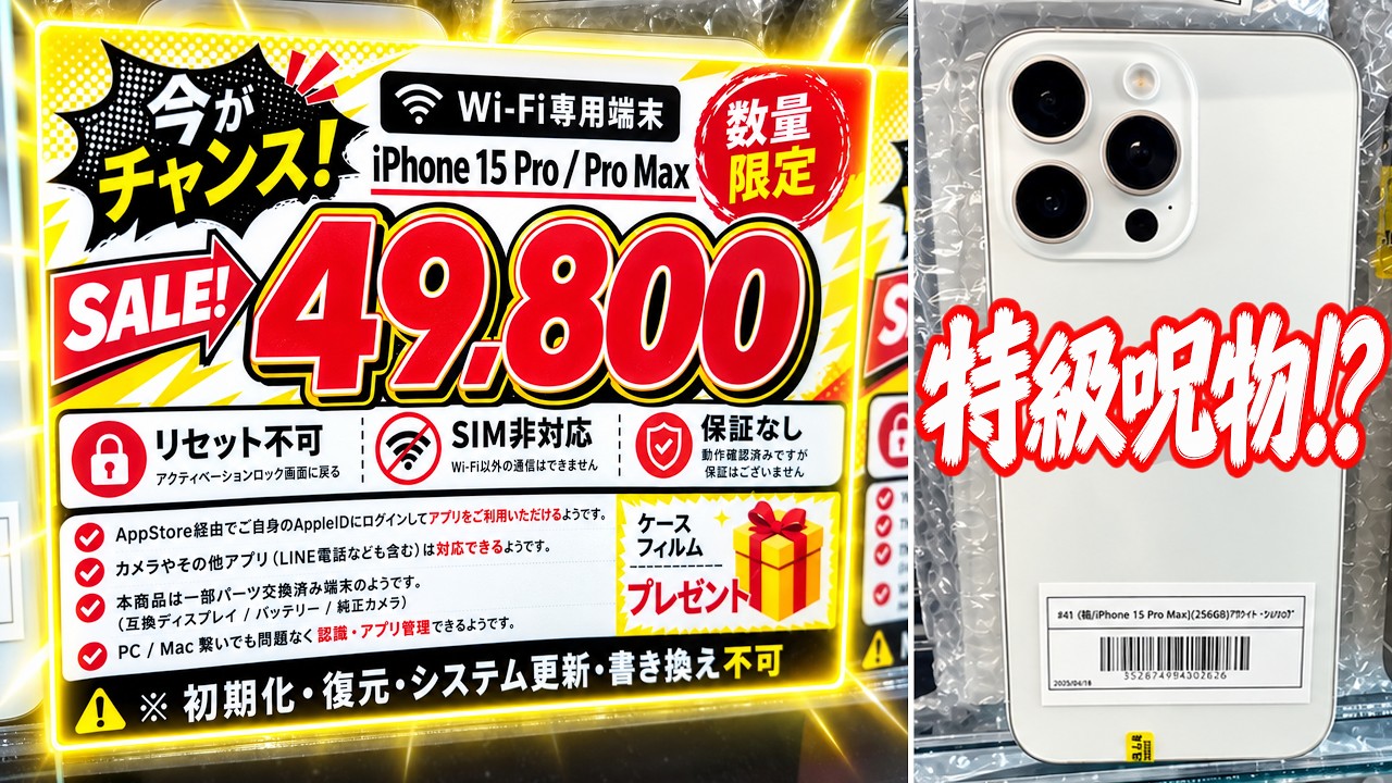 Found a Dirt-Cheap 49,800 Yen iPhone 15 Pro → The Reason It's So