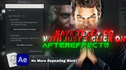 Save Your Text Animation & CC Preset in ONE CLICK Just Download this script | After Effects