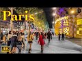 Paris france  paris evening walk 2024   4kr walking tour   paris 4k  a walk in paris