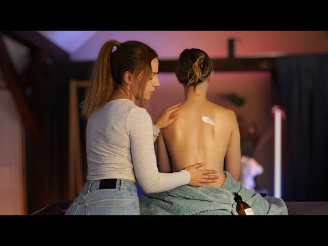 ASMR the BEST Body Lotion Moisturizing Massage of Bare Skin | Real Person asmr | back, chest