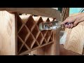 guide to making decorative shelves for wine bottles ( chi tiết cách làm kệ để chai rượu tủ bếp)