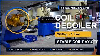 Coil Decoiler Machine for Metal Stamping Lines | 200kg-5 Ton Pay-Off