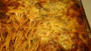 The Best Baked Spaghetti \& Cheese RECIPE