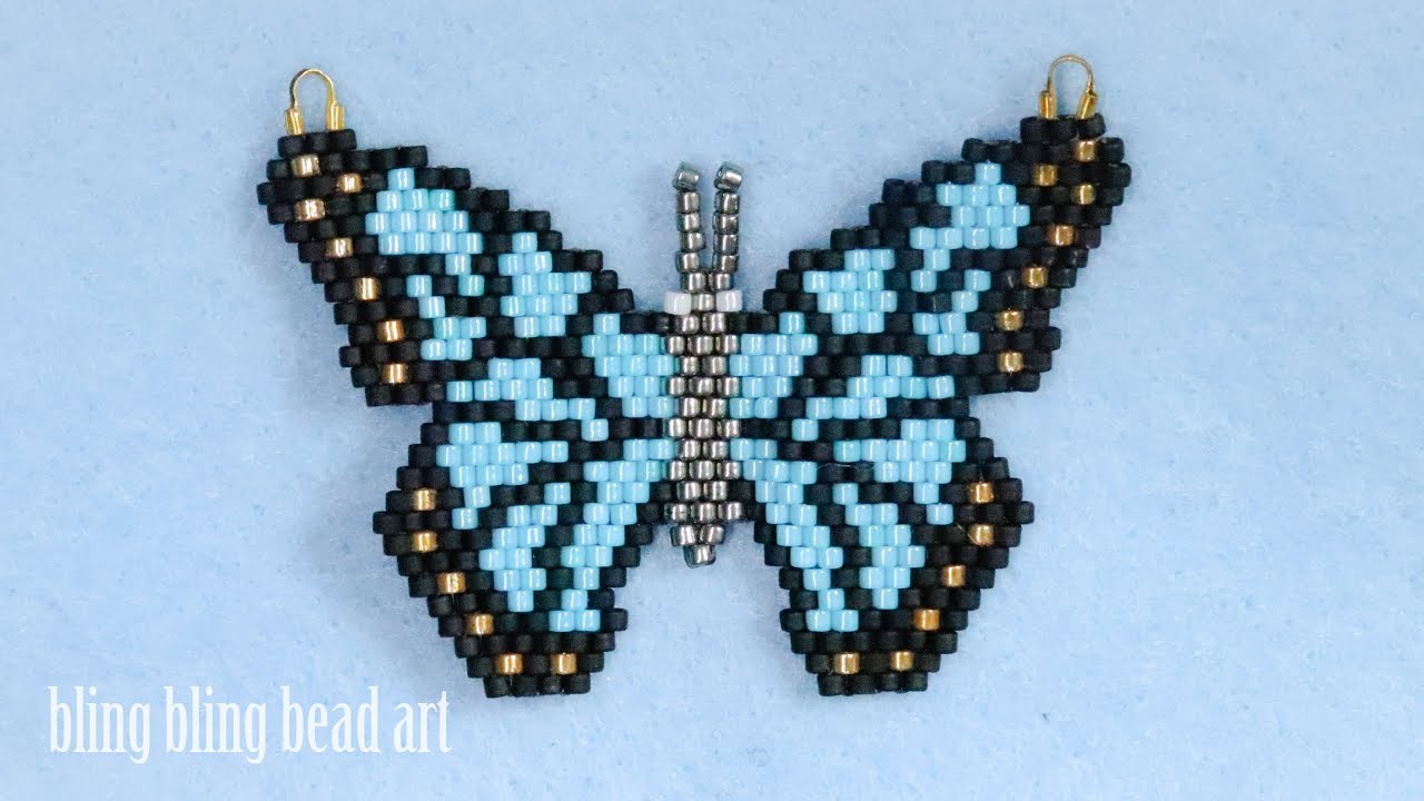 آموزش پروانه با منجوق بسیار ظریف وساده Beaded butterfly elegant and easy to make for beginner's