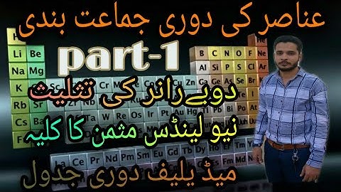 Periodic classification of elements/ science 10 class urdu medium/عناصر کی دوری جماعت بندی