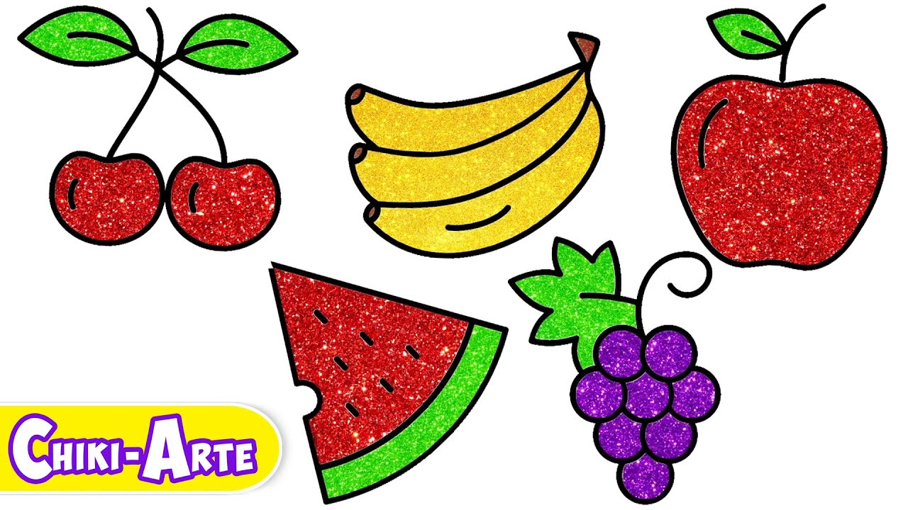 Chiki-Arte Aprende a dibujar | Aprende a dibujar frutas | Dibujo y pintura para niños