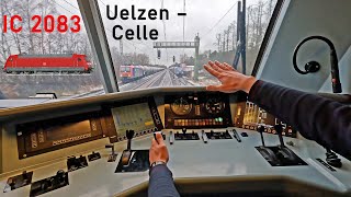 Poorly braked! | IC 2083 Uelzen - Celle | Cab ride | Class 101 | 4K