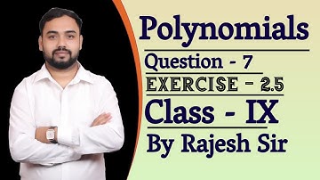 9th Maths Chapter 2 Exercise 2.5 Qus. 7 All Parts